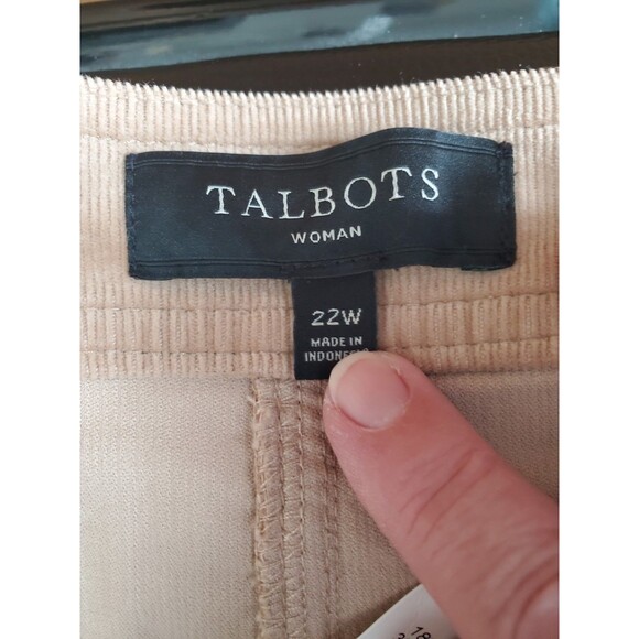 Talbots Woman Tan Corduroy Front-Zip Pencil Skirt Size 22W NWT - Picture 5 of 7